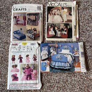 Doll and Furniture Patterns Lot of 4